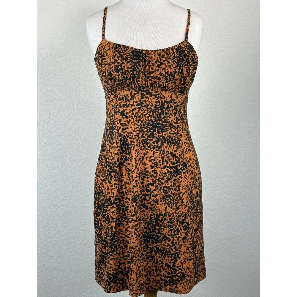 Nine‎ Britton Babydoll Mini Abstract Animal Print Grunge Indie Sleaze Stretch S